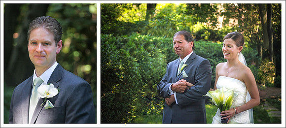 Father and daughter walking down the aisle