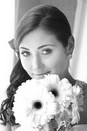 Natural light bride portrait